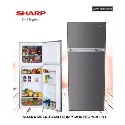 REFRIGERATEUR SHARP 2PORTES GRIS SJDC280HS2