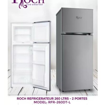 REFRIGERATEUR ROCH 2PORTES 260LITRES GRIS RFR260DTL