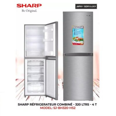REFRIGERATEUR SHARP COMBINE 4TIROIRS 320LITRES GRIS SJBH320HS2