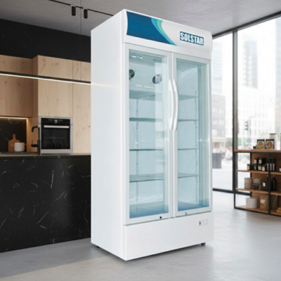 RÉFRIGÉRATEUR SOLSTAR VERTICAL 2 PORTES VITRINE VC9000