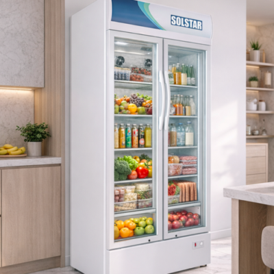 RÉFRIGÉRATEUR SOLSTAR VERTICAL 2 PORTES VITRINE VC6500