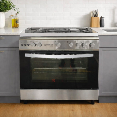 CUISINIERE TECNOLUX 5FEUX 90X60 A GAZ INOX TEC90