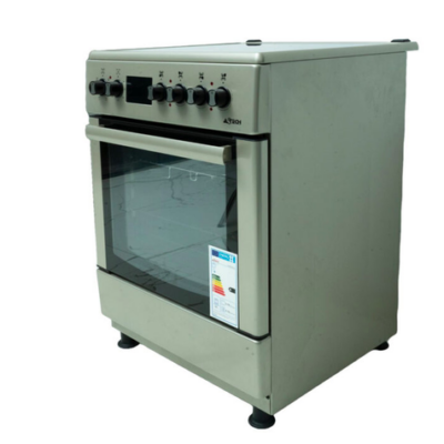 CUISINIERE ASTECH 4FEUX 60X60 ELECTRIQUE AVEC FOUR ELCTRIQUE INOX CK78PLFOEL